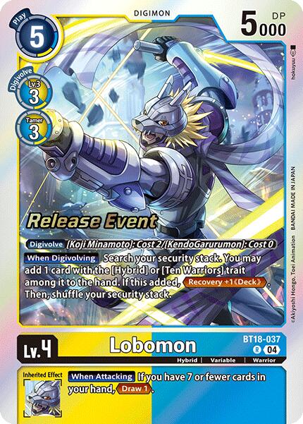 Lobomon [BT18-037] [Release Special Booster Ver.2.0 Promos] | Card Merchant Takapuna
