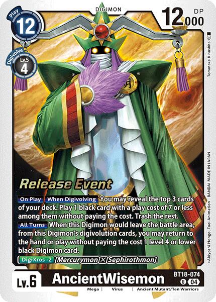 AncientWisemon [BT18-074] [Release Special Booster Ver.2.0 Promos] | Card Merchant Takapuna