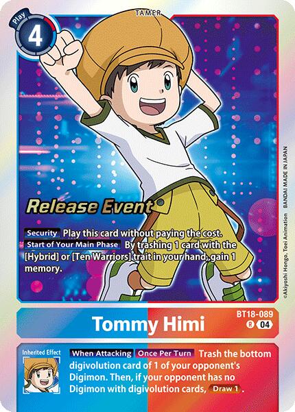Tommy Himi [BT18-089] [Release Special Booster Ver.2.0 Promos] | Card Merchant Takapuna