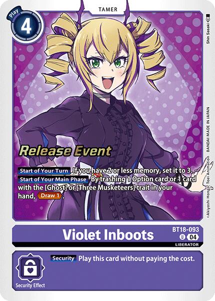 Violet Inboots [BT18-093] [Release Special Booster Ver.2.0 Promos] | Card Merchant Takapuna