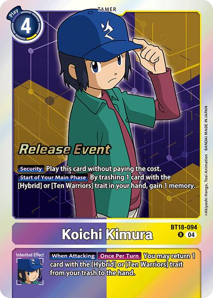 Koichi Kimura [BT18-094] [Release Special Booster Ver.2.0 Promos] | Card Merchant Takapuna
