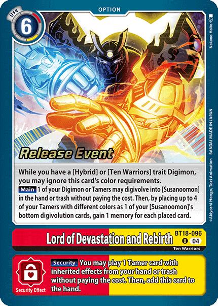 Lord of Devastation and Rebirth [BT18-096] [Release Special Booster Ver.2.0 Promos] | Card Merchant Takapuna