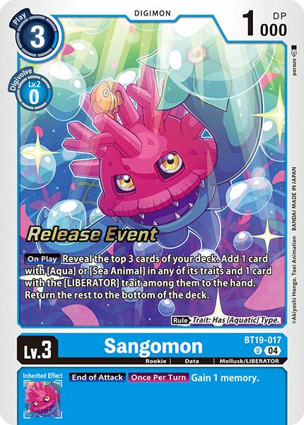 Sangomon [BT19-017] [Release Special Booster Ver.2.0 Promos] | Card Merchant Takapuna