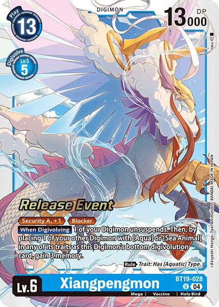 Xiangpengmon [BT19-028] [Release Special Booster Ver.2.0 Promos] | Card Merchant Takapuna