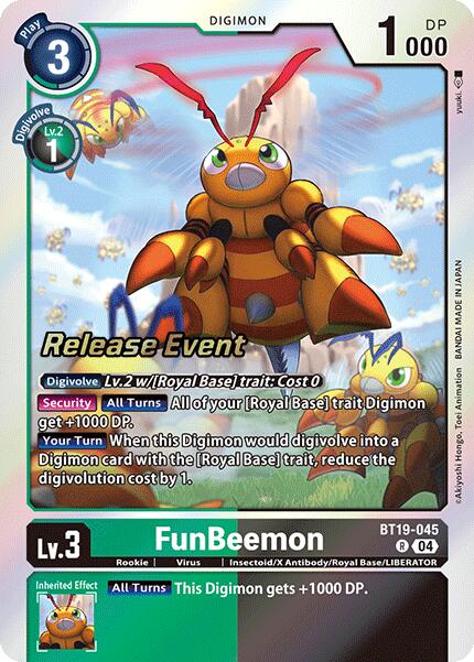 FunBeemon [BT19-045] [Release Special Booster Ver.2.0 Promos] | Card Merchant Takapuna
