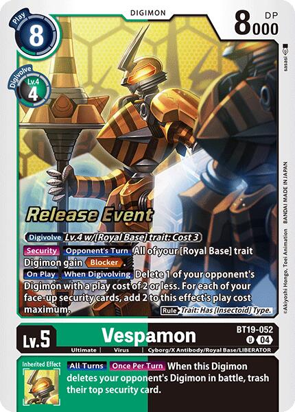Vespamon [BT19-052] [Release Special Booster Ver.2.0 Promos] | Card Merchant Takapuna