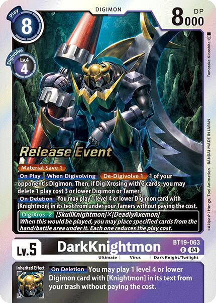 DarkKnightmon [BT19-063] [Release Special Booster Ver.2.0 Promos] | Card Merchant Takapuna