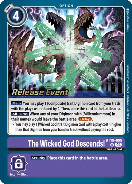 The Wicked God Descends! [BT19-099] [Release Special Booster Ver.2.0 Promos] | Card Merchant Takapuna