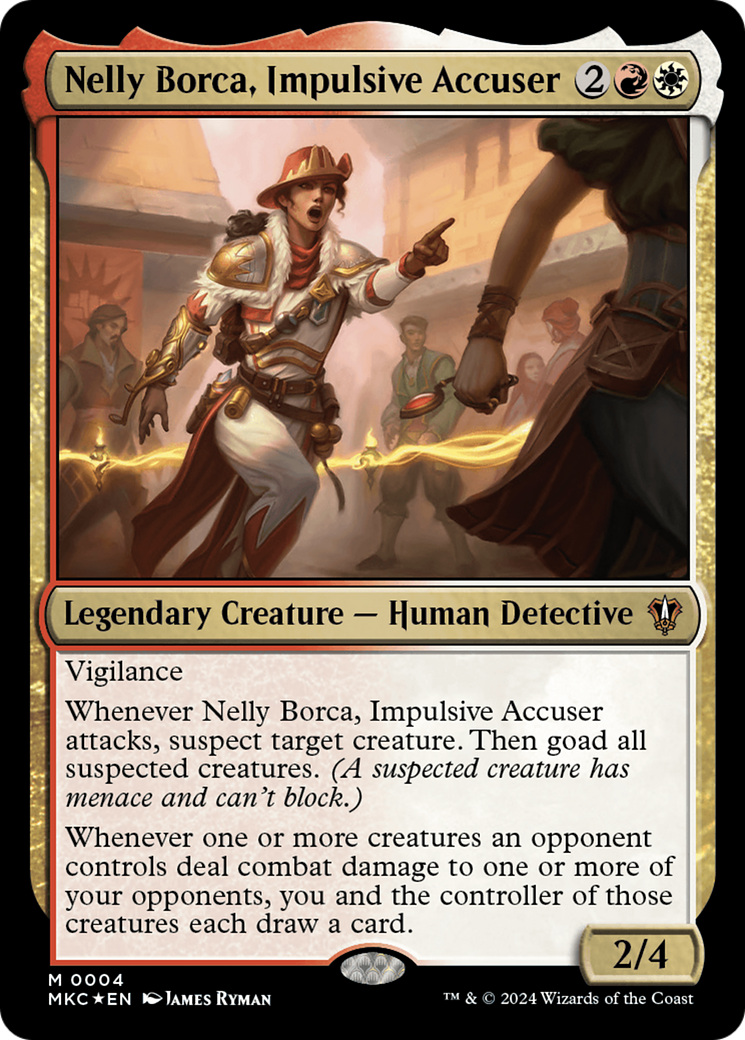 Nelly Borca, Impulsive Accuser [Murders at Karlov Manor Commander] | Card Merchant Takapuna