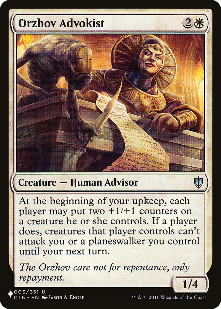 Orzhov Advokist [The List] | Card Merchant Takapuna