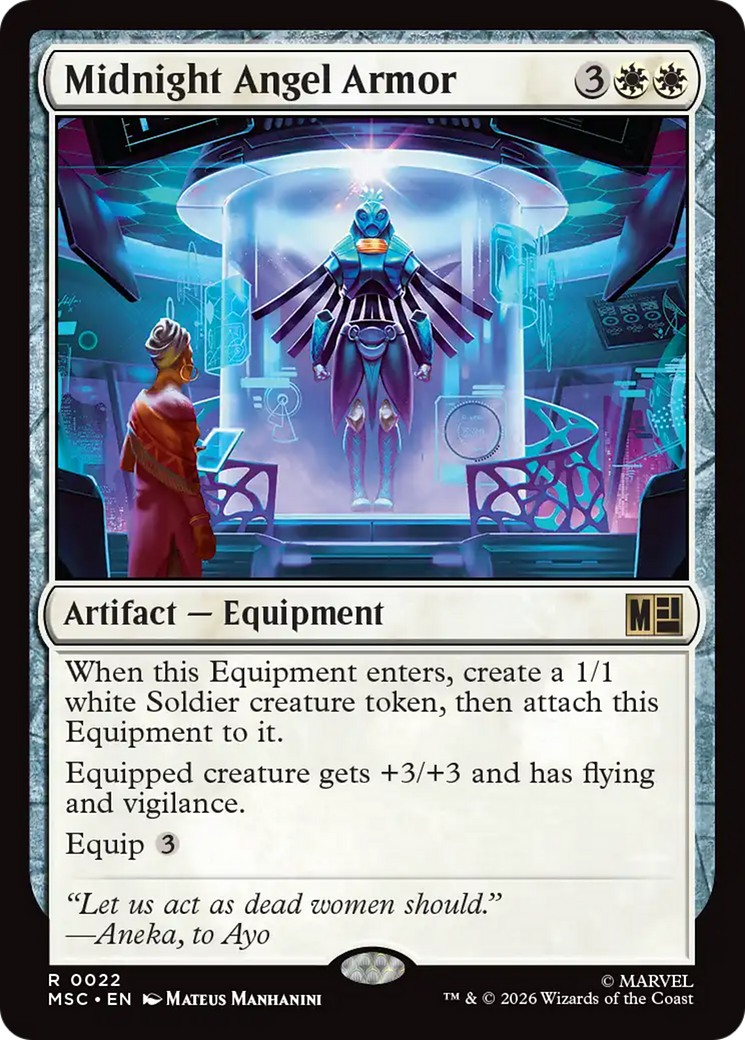 Midnight Angel Armor (Surge Foil) [Marvel Super Heroes Commander] | Card Merchant Takapuna