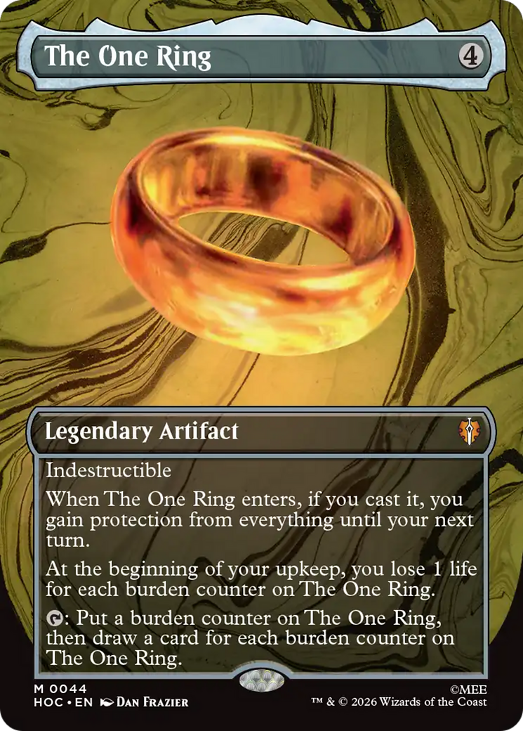 The One Ring (Borderless) [The Hobbit: Eternal-Legal] | Card Merchant Takapuna