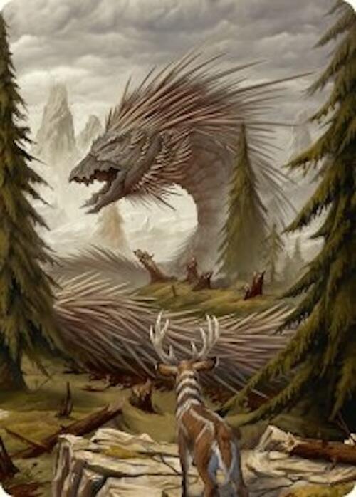 Quilled Greatwurm Art Card (44/54) [Foundations Art Series] | Card Merchant Takapuna
