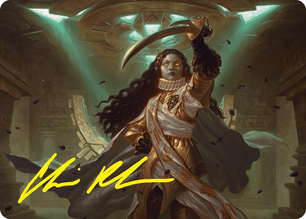 Elenda, Saint of Dusk Art Card (15/54) (Gold-Stamped Signature) [Foundations Art Series] | Card Merchant Takapuna