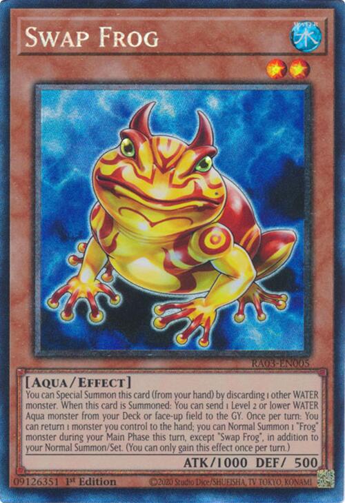Swap Frog (CR) [RA03-EN005] Prismatic Collector's Rare | Card Merchant Takapuna