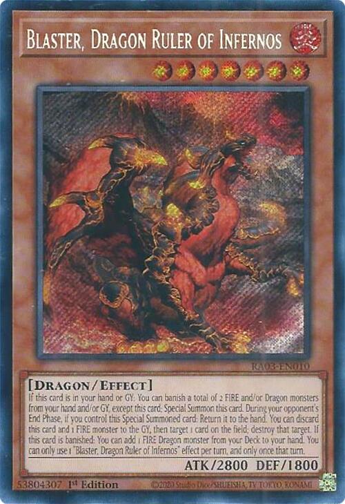 Blaster, Dragon Ruler of Infernos (Secret Rare) [RA03-EN010] Secret Rare | Card Merchant Takapuna