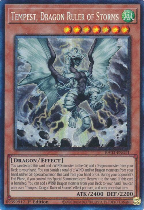 Tempest, Dragon Ruler of Storms (CR) [RA03-EN011] Prismatic Collector's Rare | Card Merchant Takapuna