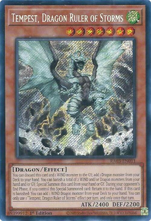 Tempest, Dragon Ruler of Storms (Secret Rare) [RA03-EN011] Secret Rare | Card Merchant Takapuna