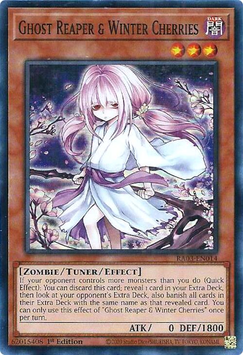 Ghost Reaper & Winter Cherries (Alternate Art) [RA03-EN014] Super Rare | Card Merchant Takapuna