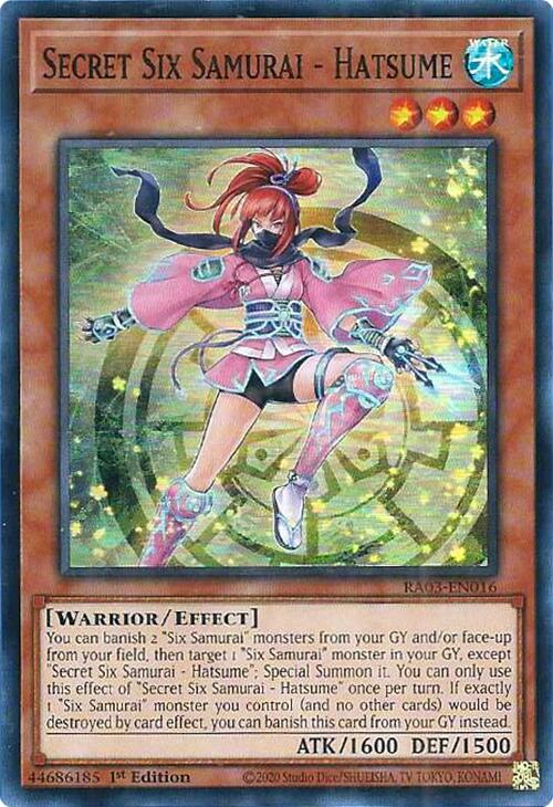Secret Six Samurai - Hatsume [RA03-EN016] Super Rare | Card Merchant Takapuna