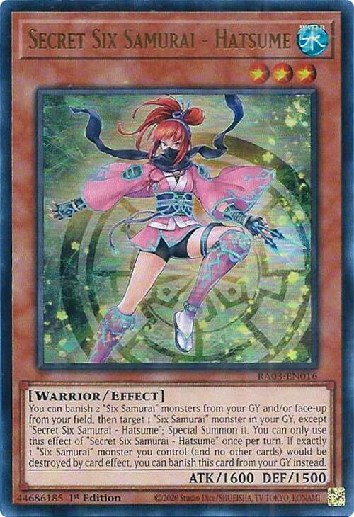 Secret Six Samurai - Hatsume (UR) [RA03-EN016] Ultra Rare | Card Merchant Takapuna