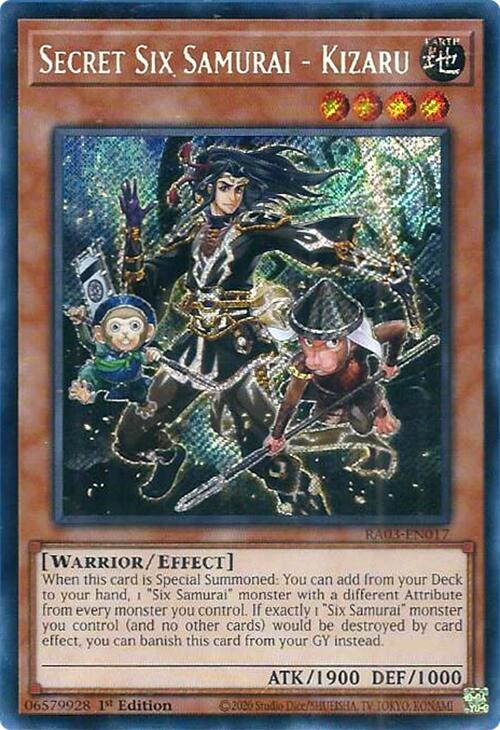 Secret Six Samurai - Kizaru (Secret Rare) [RA03-EN017] Secret Rare | Card Merchant Takapuna