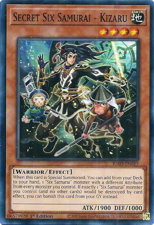 Secret Six Samurai - Kizaru [RA03-EN017] Super Rare | Card Merchant Takapuna