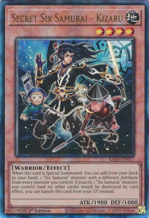 Secret Six Samurai - Kizaru (UTR) [RA03-EN017] Prismatic Ultimate Rare | Card Merchant Takapuna
