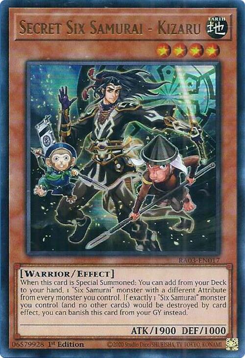 Secret Six Samurai - Kizaru (UR) [RA03-EN017] Ultra Rare | Card Merchant Takapuna