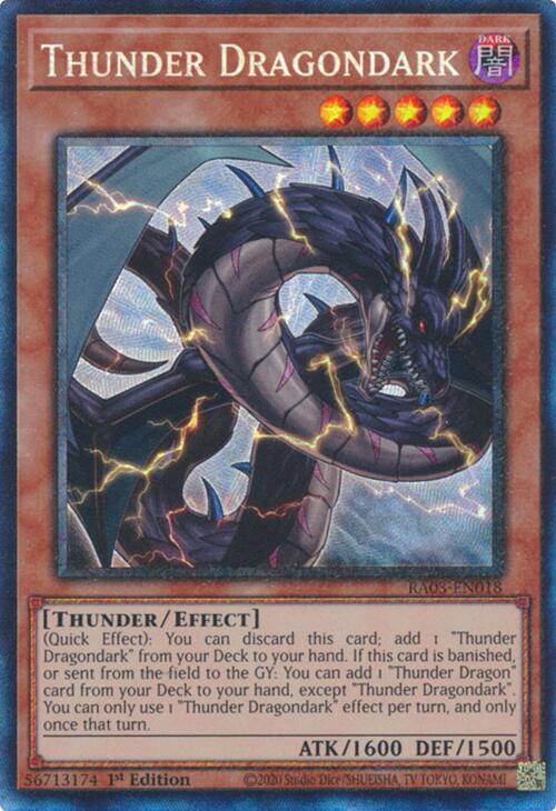 Thunder Dragondark (CR) [RA03-EN018] Prismatic Collector's Rare | Card Merchant Takapuna