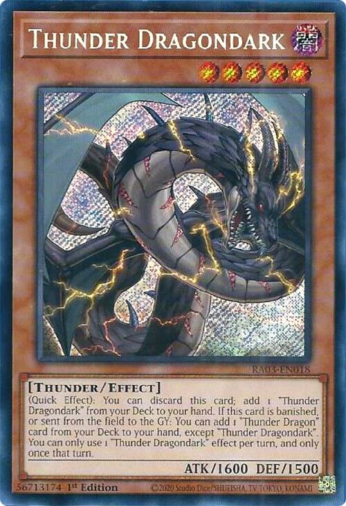 Thunder Dragondark (Secret Rare) [RA03-EN018] Secret Rare | Card Merchant Takapuna