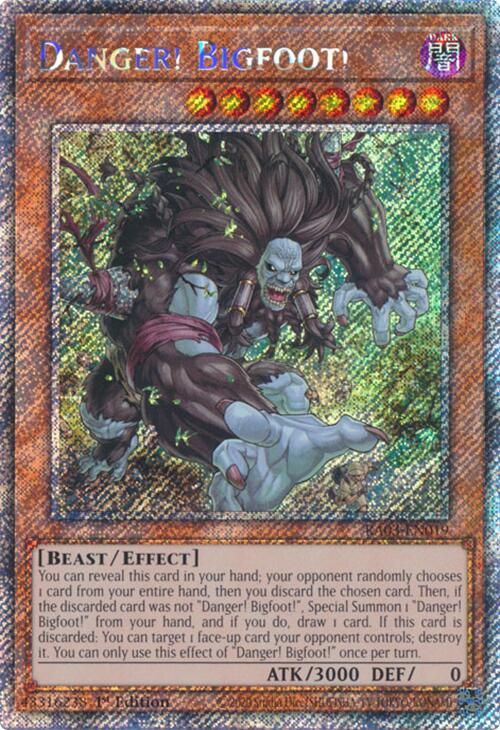 Danger! Bigfoot! (Platinum Secret Rare) [RA03-EN019] Platinum Secret Rare | Card Merchant Takapuna