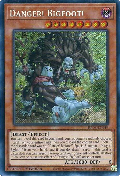 Danger! Bigfoot! (Secret Rare) [RA03-EN019] Secret Rare | Card Merchant Takapuna