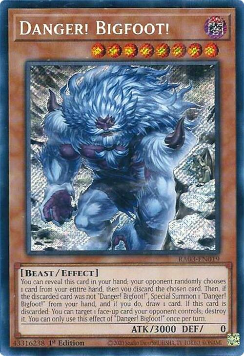 Danger! Bigfoot! (Alternate Art) (Secret Rare) [RA03-EN019] Secret Rare | Card Merchant Takapuna
