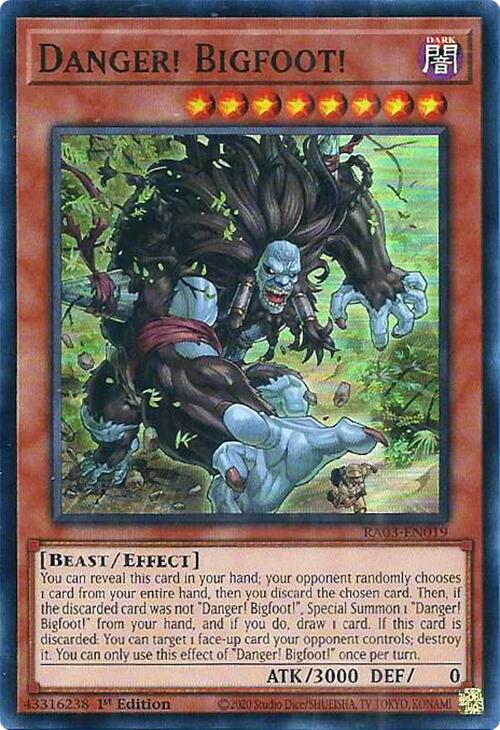 Danger! Bigfoot! [RA03-EN019] Super Rare | Card Merchant Takapuna