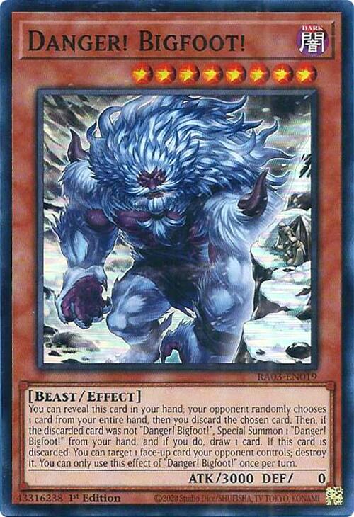 Danger! Bigfoot! (Alternate Art) [RA03-EN019] Super Rare | Card Merchant Takapuna