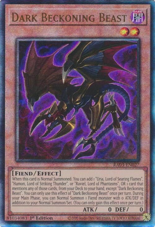 Dark Beckoning Beast (UTR) [RA03-EN027] Prismatic Ultimate Rare | Card Merchant Takapuna