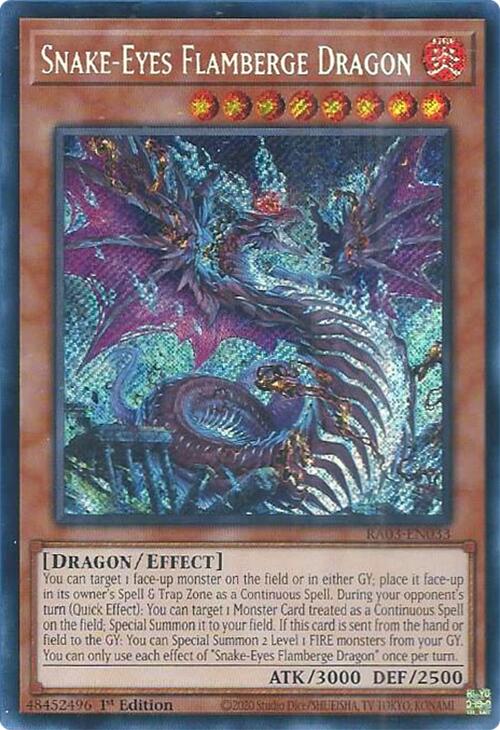 Snake-Eyes Flamberge Dragon (Secret Rare) [RA03-EN033] Secret Rare | Card Merchant Takapuna