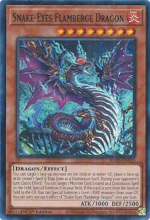 Snake-Eyes Flamberge Dragon [RA03-EN033] Super Rare | Card Merchant Takapuna