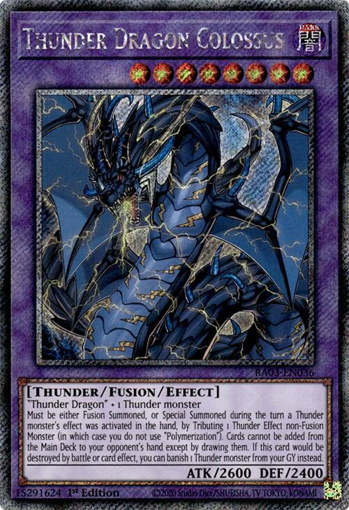 Thunder Dragon Colossus (Platinum Secret Rare) [RA03-EN036] Platinum Secret Rare | Card Merchant Takapuna