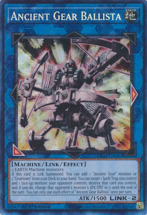 Ancient Gear Ballista (CR) [RA03-EN046] Prismatic Collector's Rare | Card Merchant Takapuna