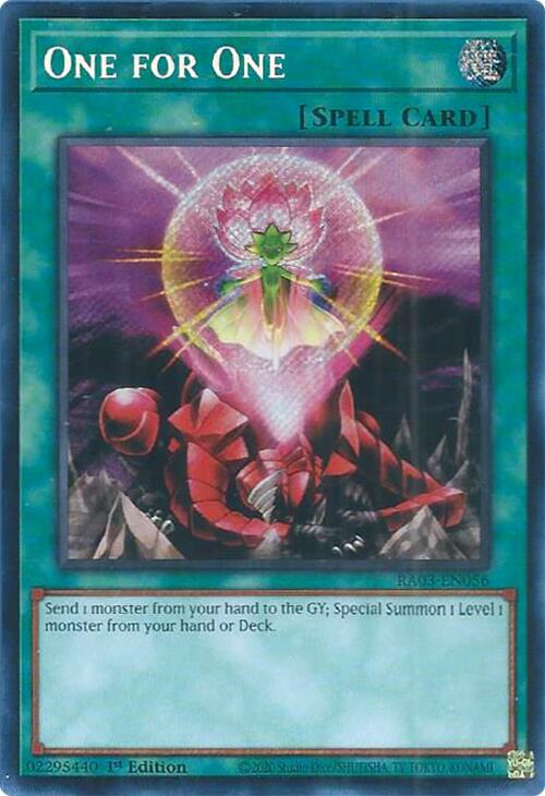 One for One (Secret Rare) [RA03-EN056] Secret Rare | Card Merchant Takapuna