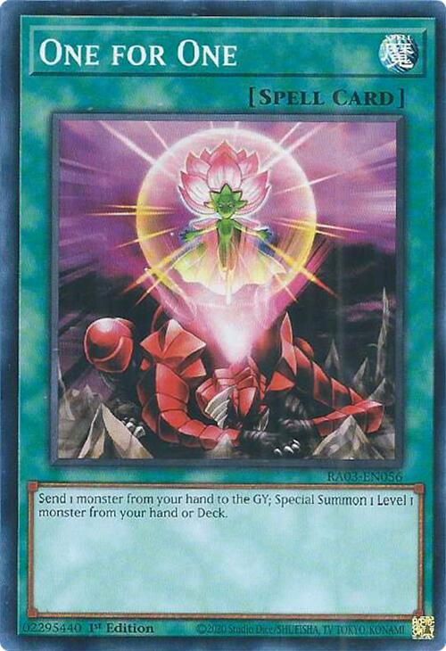 One for One [RA03-EN056] Super Rare | Card Merchant Takapuna