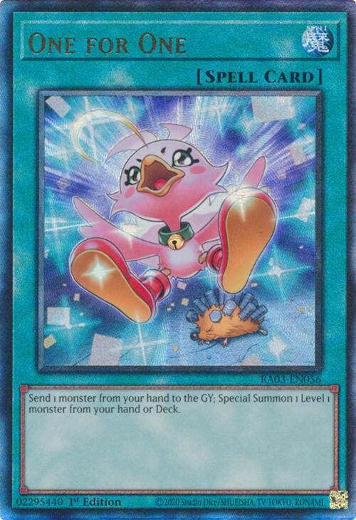 One for One (Alternate Art) (UTR) [RA03-EN056] Prismatic Ultimate Rare | Card Merchant Takapuna
