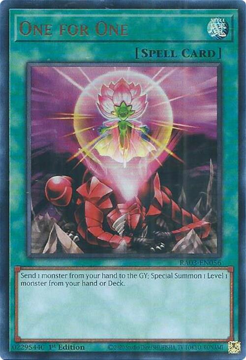 One for One (UR) [RA03-EN056] Ultra Rare | Card Merchant Takapuna