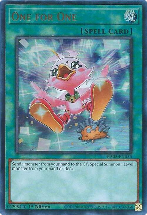 One for One (Alternate Art) (UR) [RA03-EN056] Ultra Rare | Card Merchant Takapuna