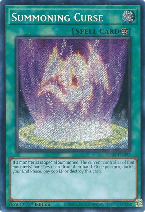 Summoning Curse (Secret Rare) [RA03-EN057] Secret Rare | Card Merchant Takapuna