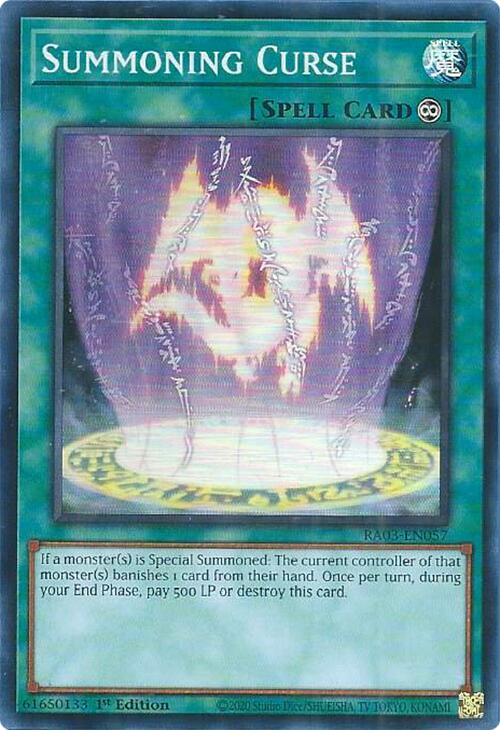 Summoning Curse [RA03-EN057] Super Rare | Card Merchant Takapuna
