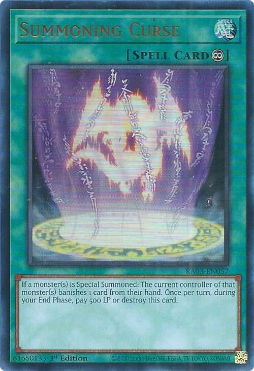 Summoning Curse (UR) [RA03-EN057] Ultra Rare | Card Merchant Takapuna