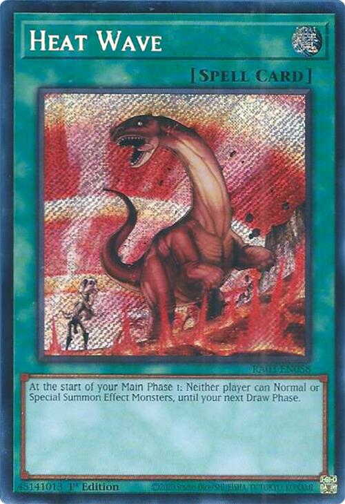 Heat Wave (Secret Rare) [RA03-EN058] Secret Rare | Card Merchant Takapuna